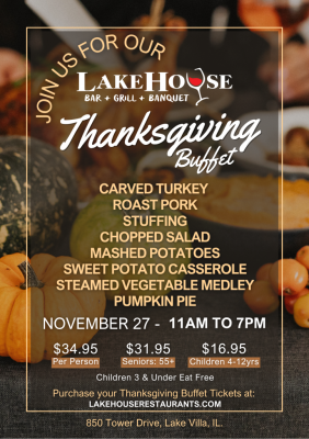 Thanksgiving Buffet at Lakehouse Restaurant